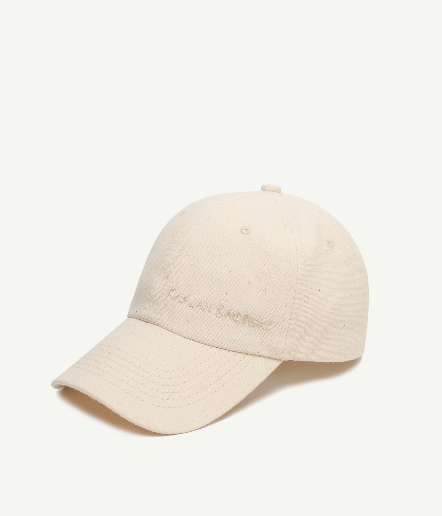 BASEBALL CAP IN BEIGE WITH EMROIDERED MONOGRAM